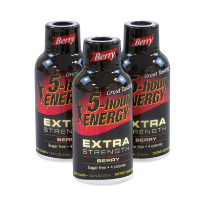 GRR22000631 Extra Strength Energy Drink, Berry, 1.93 oz Bottle, 24/Carton