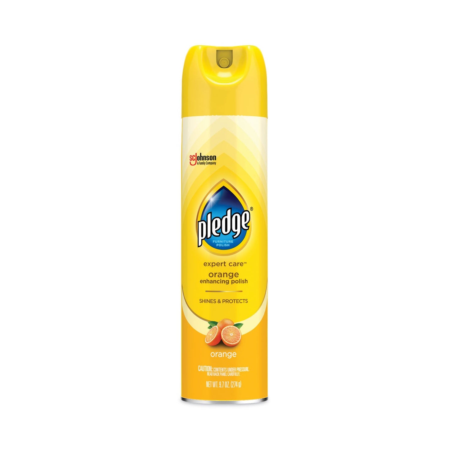 SJN336385EA Furniture Polish, Orange Clean Scent, 9.7 Oz Aerosol Spray Pledge