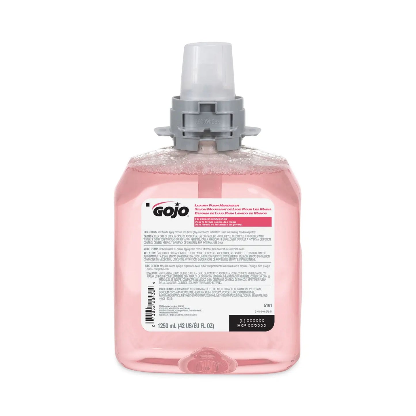 GOJ516104EA Luxury Foam Handwash Refill, For FMX-12 Dispenser, Cranberry Scent, 1,250 mL GOJO