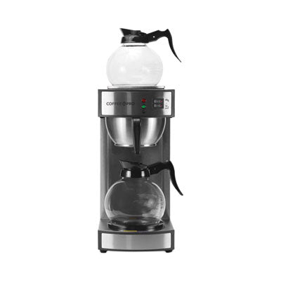 OGFCPRLG2 Two-Burner Institutional Coffeemaker, 10/12 Cup, 8.75 x 14.75 x 15.25, Stainless Steel