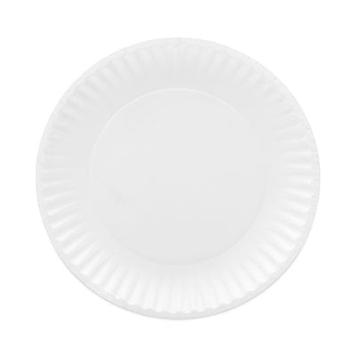 AJMCP6GOAWH Coated Paper Plates, 6" Dia, White, 100/pack, 12 Packs/carton