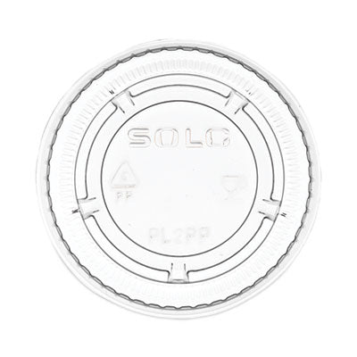 DCCPL2PP Portion/Souffle Cup Lids, Fits 1.5 oz to 2.5 oz Portion Containers, Plastic, Clear, 125/Sleeve, 20 Sleeves/Carton