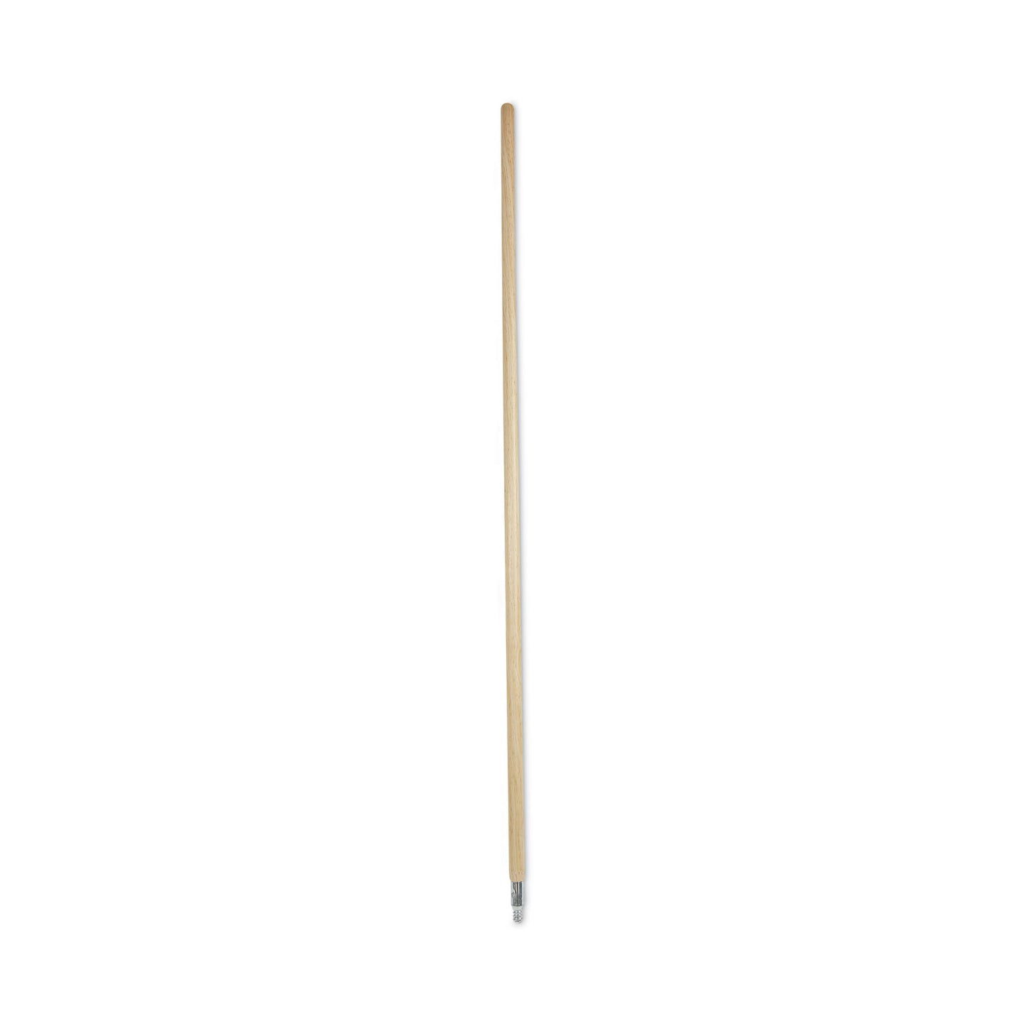 BWK138 Metal Tip Threaded Hardwood Broom Handle, 1.13" dia x 60", Natural