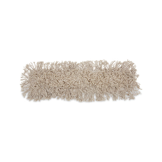 BWK1024 Industrial Dust Mop Head, Cotton, 24 x 3, White