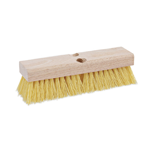 BWK3310 Deck Brush Head, 2" Cream Polypropylene Bristles, 10" Brush