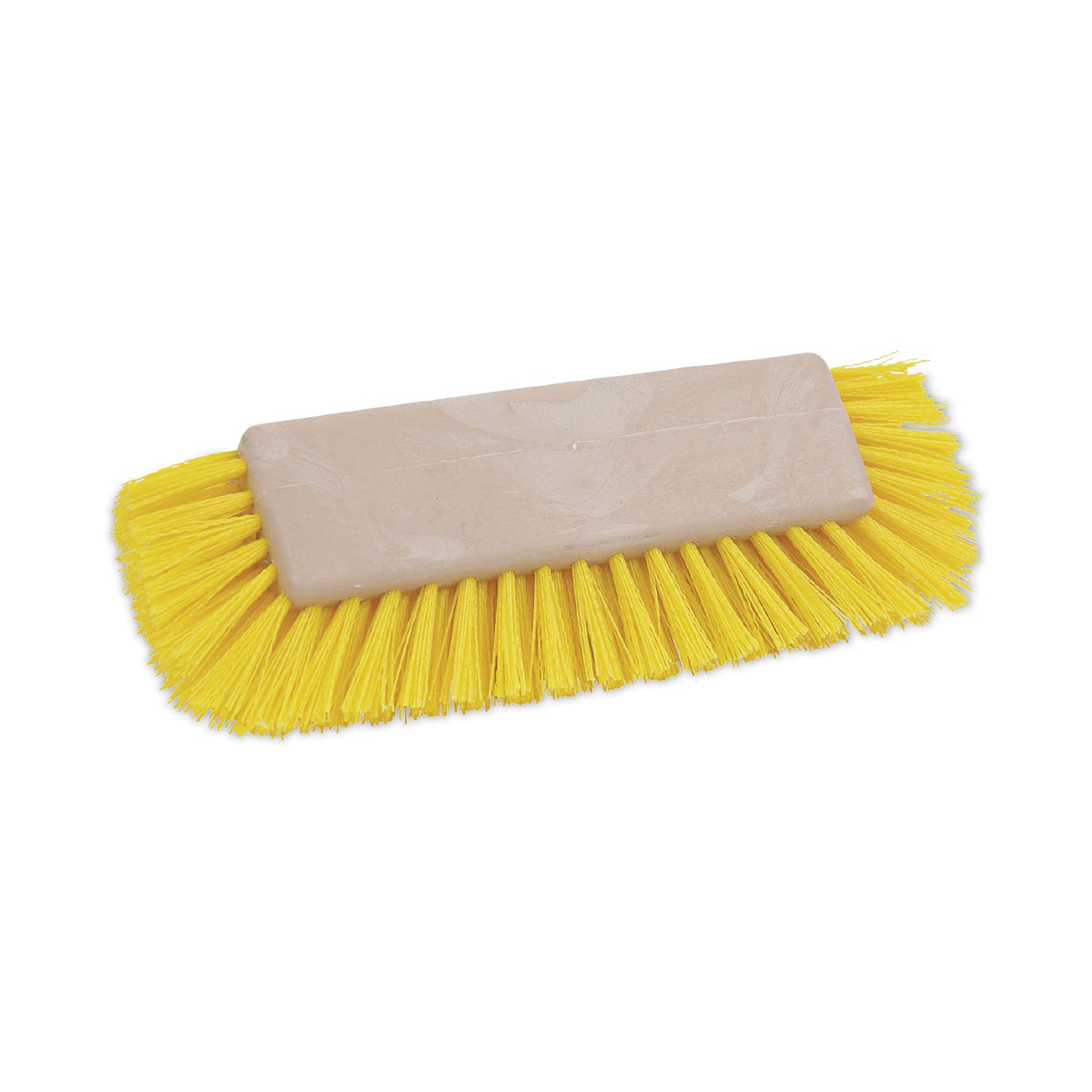 BWK3410 Dual-Surface Scrub Brush, Yellow Polypropylene Bristles, 10" Brush, Plastic Handle