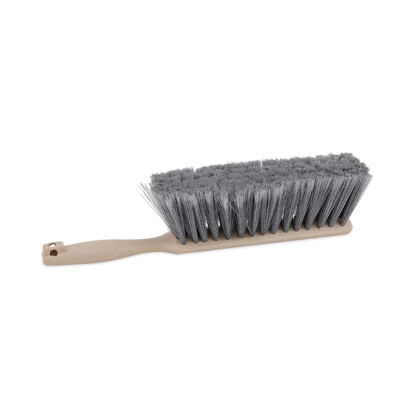 BWK5408 Counter Brush, Gray Flagged Polypropylene Bristles, 4.5" Brush, 3.5" Tan Plastic Handle Boardwalk