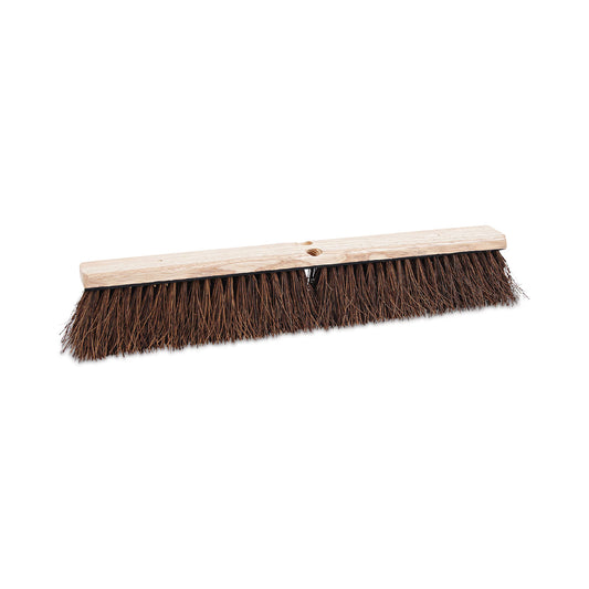 BWK20124 Floor Brush Head, 3.25" Natural Palmyra Fiber Bristles, 24" Brush