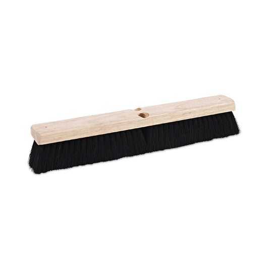 BWK20218 Floor Brush Head, 2.5" Black Tampico Fiber Bristles, 18" Brush