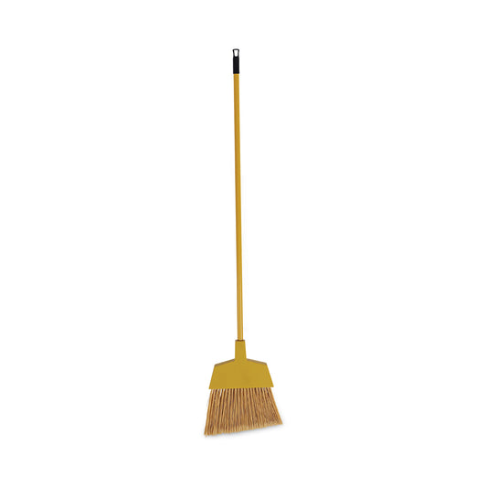 BWKBRMAXIL Corn Fiber Angled-Head Lobby Brooms, 55" Handle, Yellow, 12/carton
