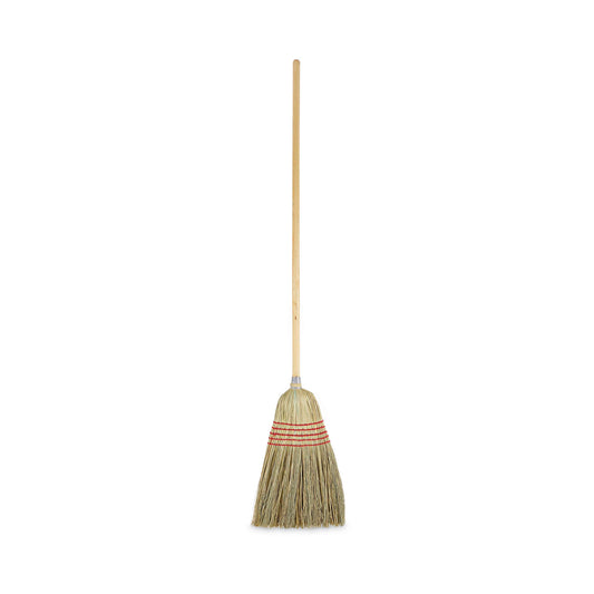 BWK926YEA Parlor Broom, Yucca/corn Fiber Bristles, 55.5" Overall Length, Natural