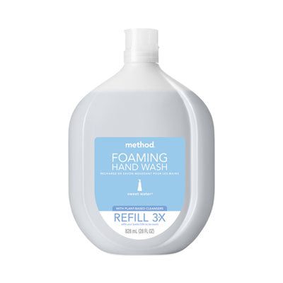 MTH378022 Foaming Hand Wash Refill Tub, Sweet Water Scent, 28 oz, 4/Carton METHOD PRODUCTS INC.