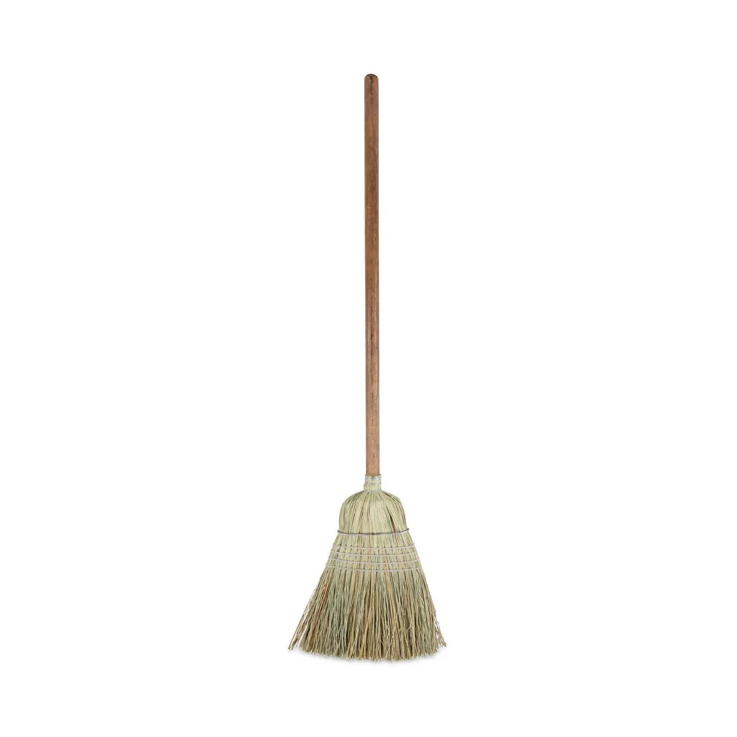 BWKBR10002 Corn/fiber Brooms, Corn/synthetic Fiber Bristles, 60" Overall Length, Gray/natural, 6/carton Boardwalk