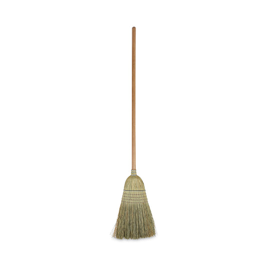 BWKBR10001 100% Corn Brooms, 60" Overall Length, Natural, 6/Carton