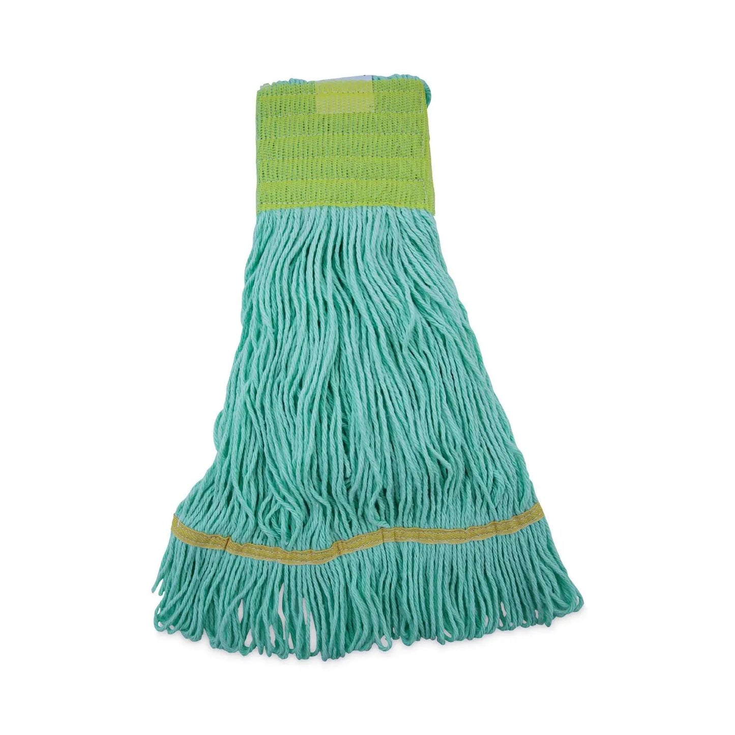 BWK1200MCT Ecomop Looped-End Mop Head, Recycled Fibers, Medium Size, Green, 12/carton Boardwalk