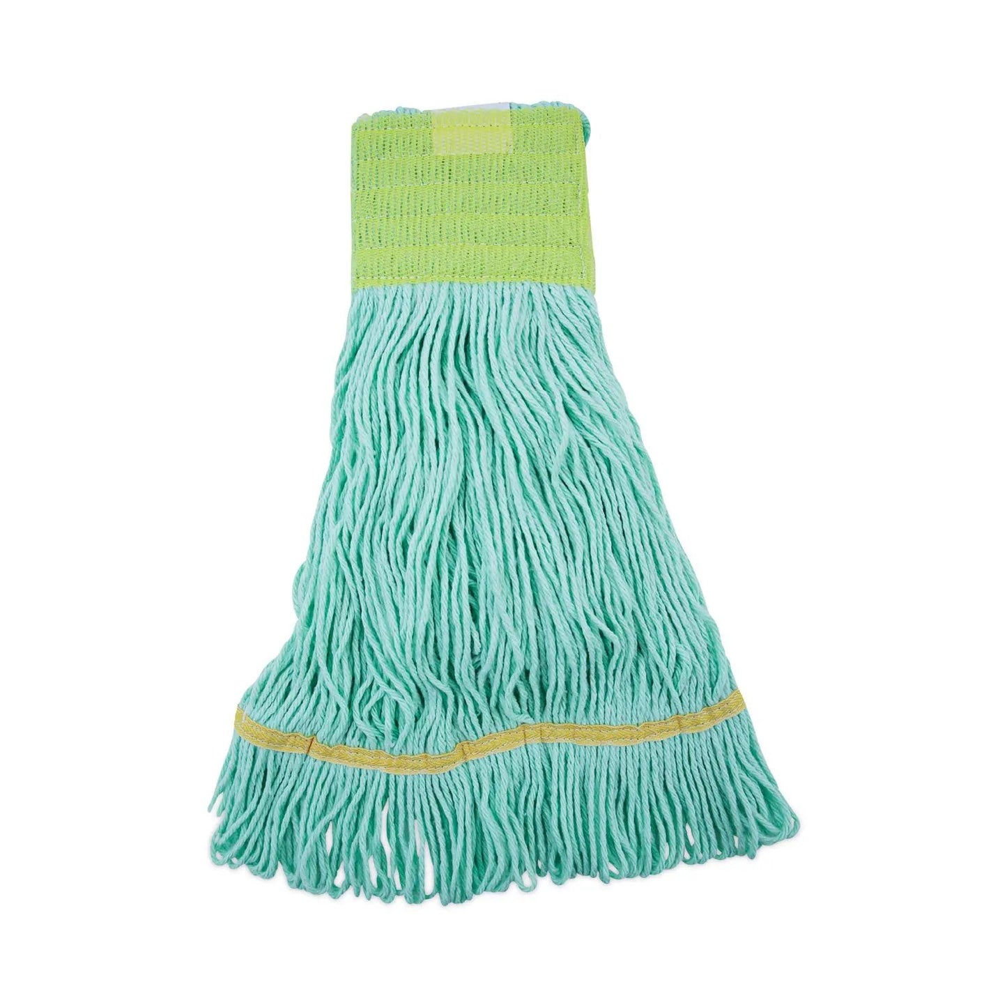 BWK1200MEA Ecomop Looped-End Mop Head, Recycled Fibers, Medium Size, Green Boardwalk