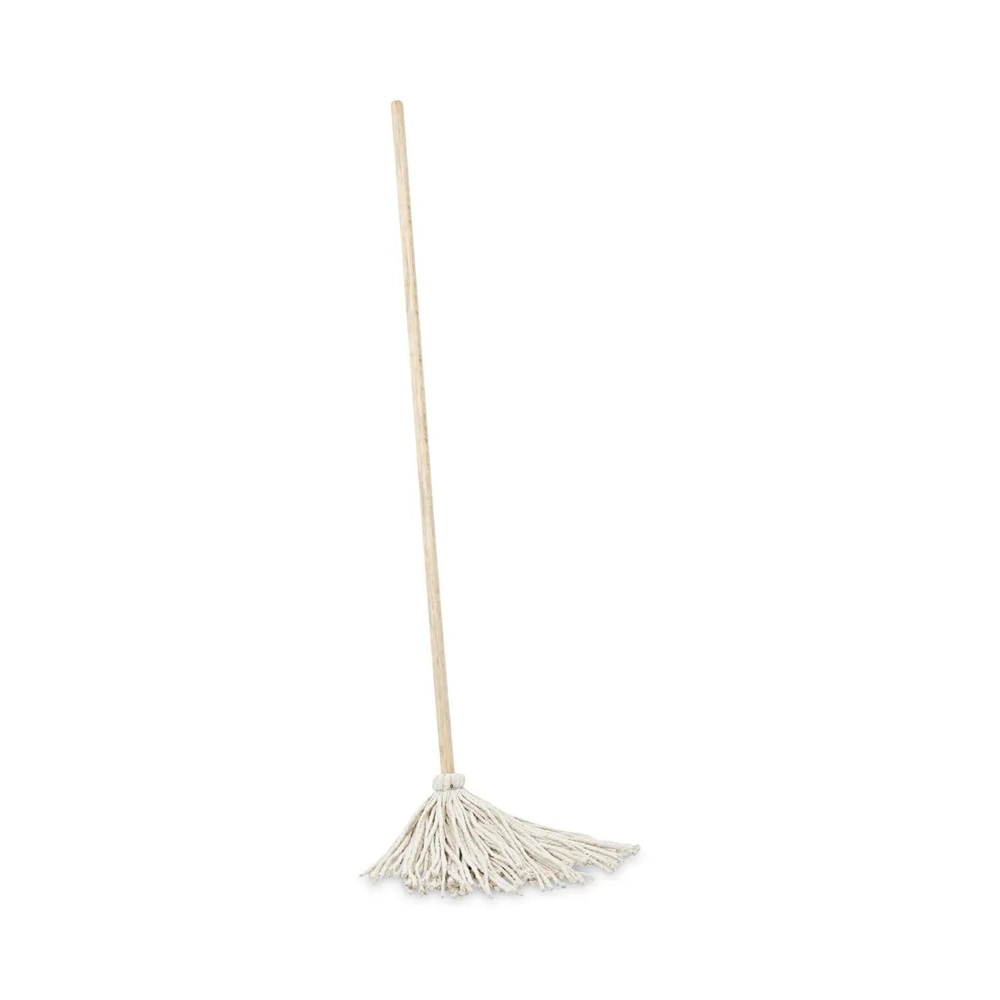 BWK112C Handle/Deck Mops, #12 White Cotton Head, 48" Natural Wood Handle, 6/Pack Boardwalk