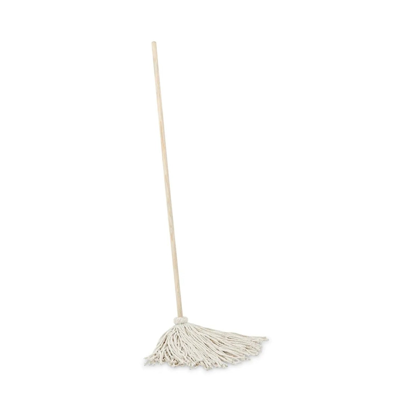 BWK116C Handle/Deck Mops, #16 White Cotton Head, 48" Natural Wood Handle Boardwalk