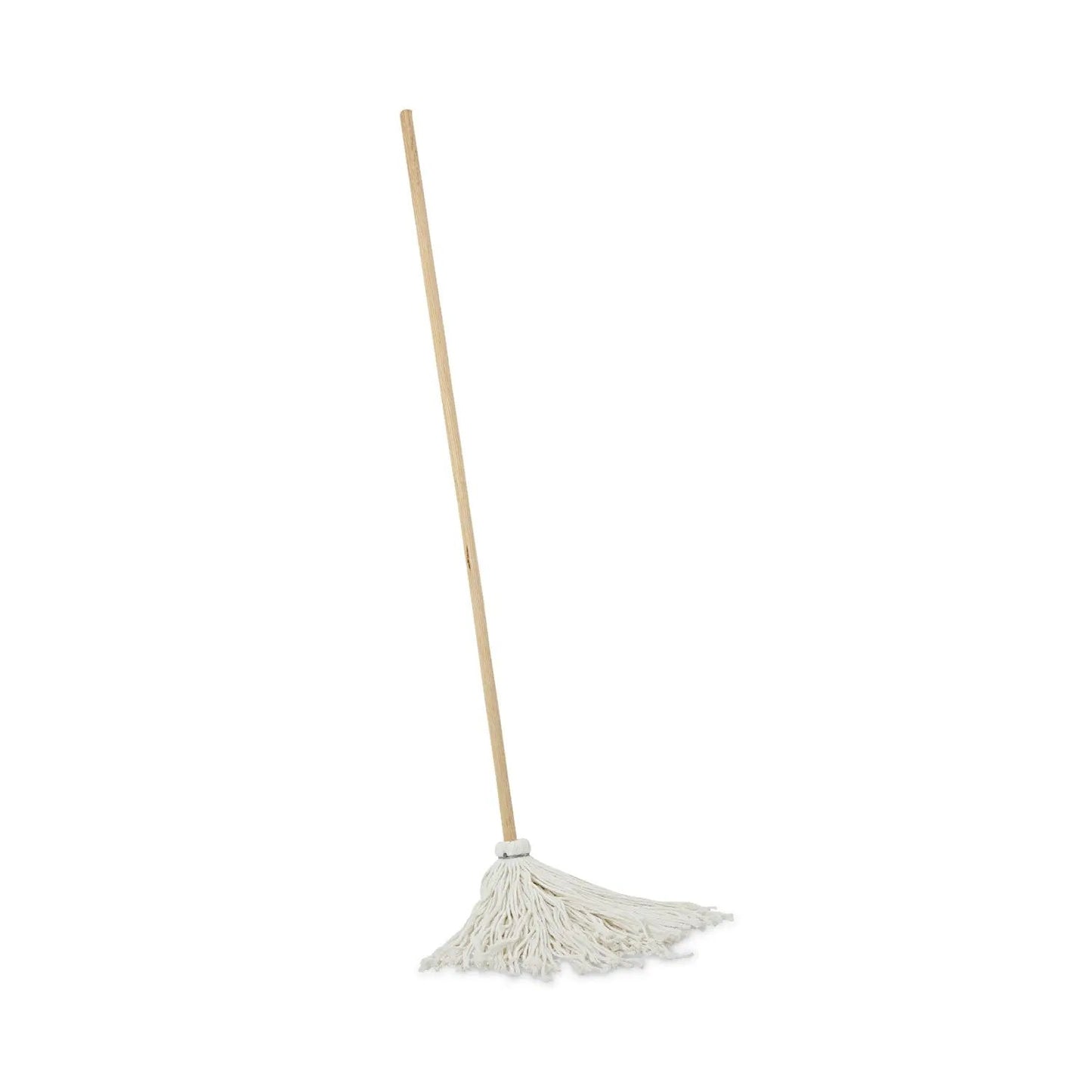 BWK116R Handle/Deck Mops, #16 White Rayon Head, 48" Natural Wood Handle Boardwalk