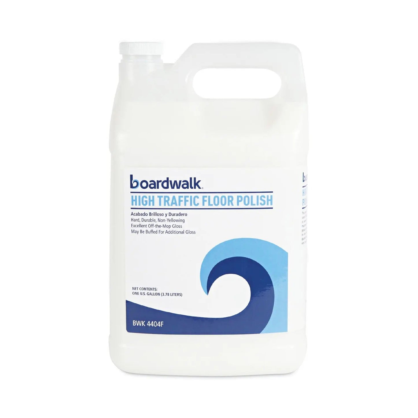 BWK4404FEA High Traffic Floor Polish, Apply 3 to 5 Coats per Application, Unscented, 1 gal Bottle Boardwalk