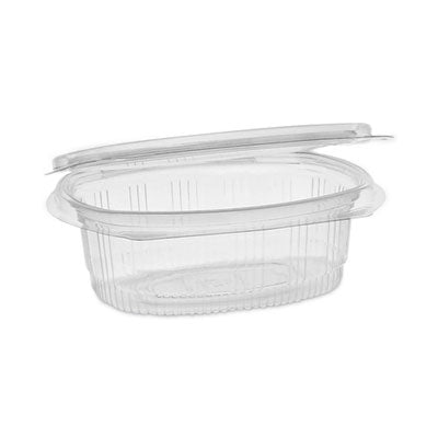 PCT0CA910120000 EarthChoice Recycled PET Hinged Container, 12 oz, 4.92 x 5.87 x 1.89, Clear, Plastic, 200/Carton