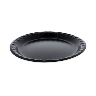 PCT0TKB0010000Y Placesetter Deluxe Laminated Foam Dinnerware, Plate, 10.25" dia, Black, 540/Carton