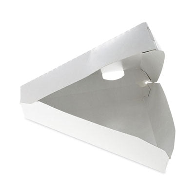 PCTD148CLMW Paperboard Hinged Container, Pizza Box, 8.26 x 6.56 x 1.5, White, Paper, 500/Carton