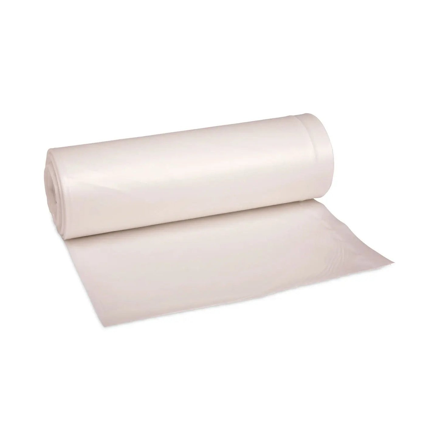 BWK404622 High-Density Can Liners, 45 gal, 19 mic, 40" x 46", Natural, Perforated Roll, 25 Bags/Roll, 6 Rolls/Carton Boardwalk