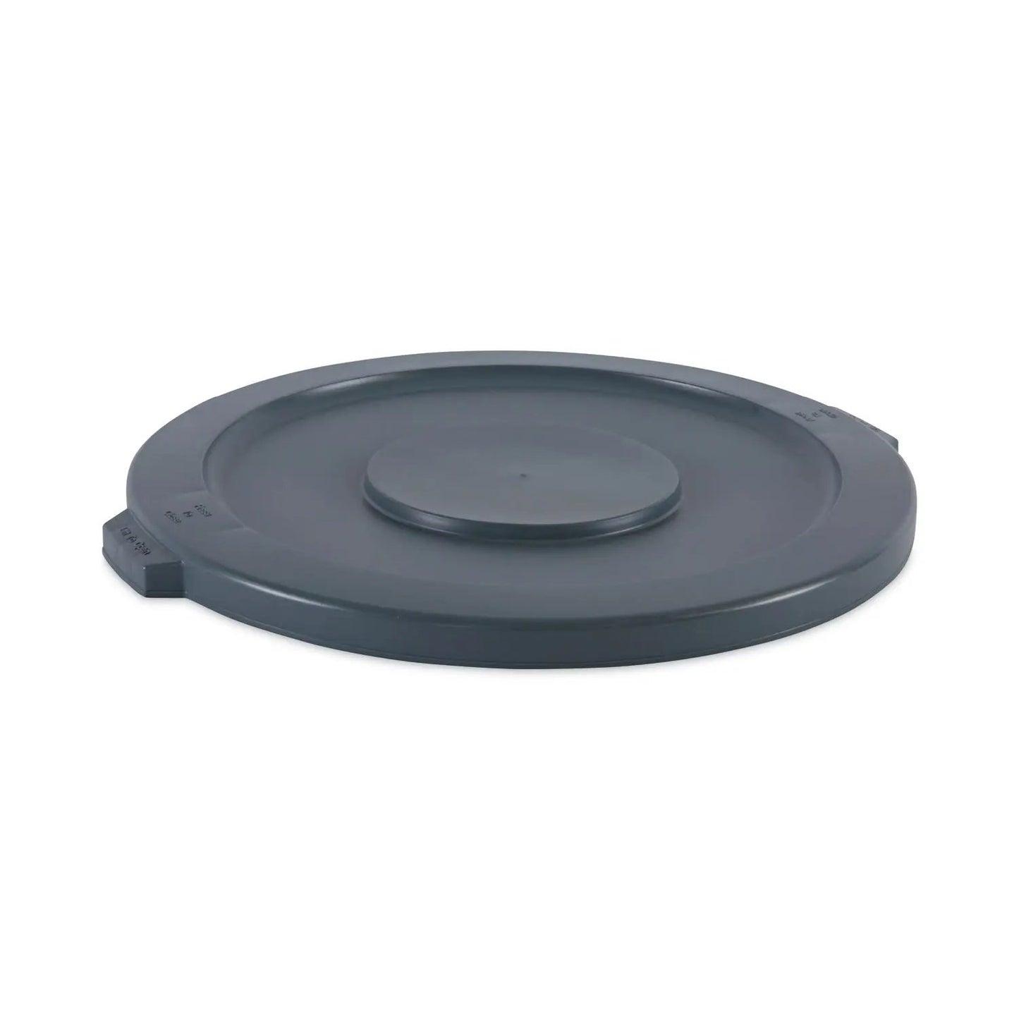 BWK32GLWRLIDG Lids For 32 Gal Waste Receptacle, Flat-Top, Round, Plastic, Gray Boardwalk