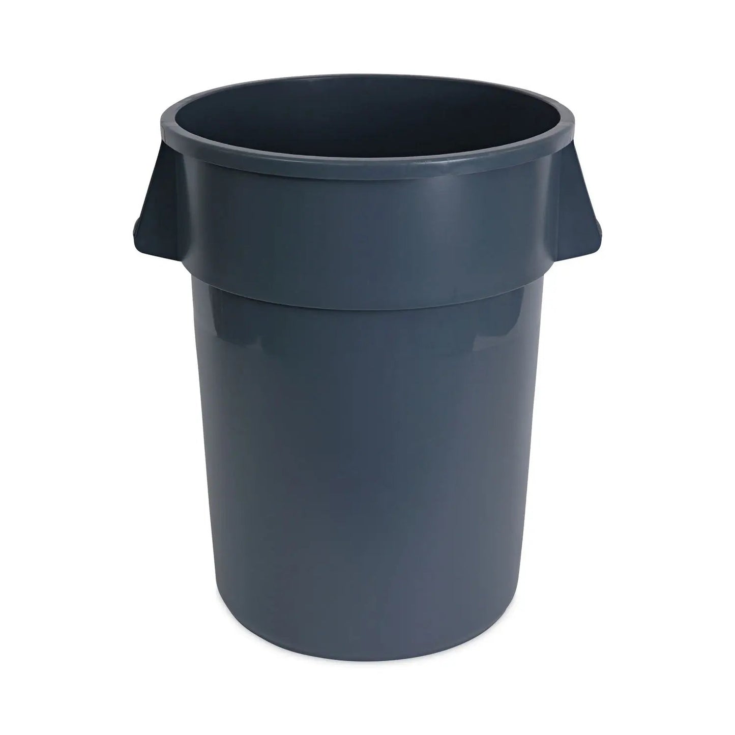 BWK44GLWRGRA Round Waste Receptacle, 44 gal, Plastic, Gray Boardwalk