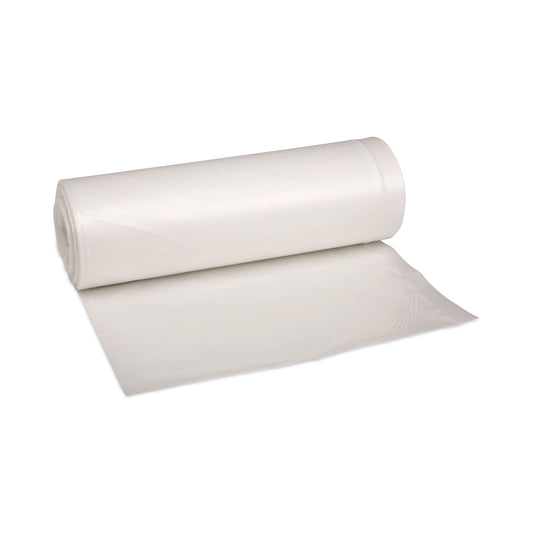 BWK512 Low-Density Waste Can Liners, 33 gal, 0.6 mil, 33" x 39", White, Perforated Roll, 25 Bags/Roll, 6 Rolls/Carton