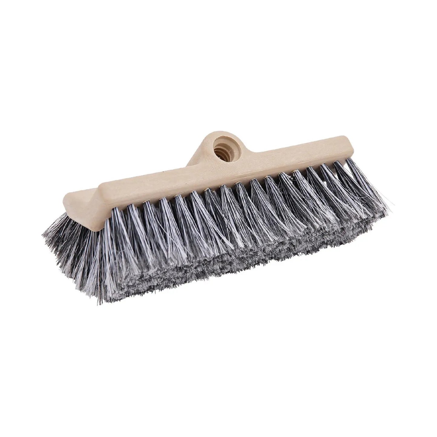 BWK8420 Dual-Surface Vehicle Brush, Black Polypropylene Bristles, 10" Brush, Brown Plastic Handle Boardwalk