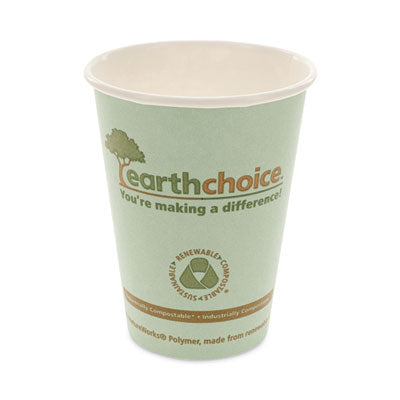 PCTDPHC12EC EarthChoice Compostable Paper Cup, 12 oz, Teal, 1,000/Carton