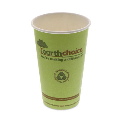 PCTDPHC16EC EarthChoice Compostable Paper Cup, 16 oz, Green, 1,000/Carton