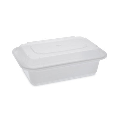 PCTNC838 Newspring VERSAtainer Microwavable Containers, 24 oz, 5 x 7.25 x 2.63, White/Clear, Plastic, 150/Carton