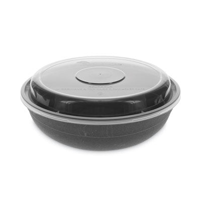 PCTNV2GRN307B EarthChoice Versa2Go Microwaveable Container, 30 oz, 6.8 x 6.8 x 2.2, Black/Clear, Plastic, 150/Carton PACTIV EVERGREEN CORPORATION