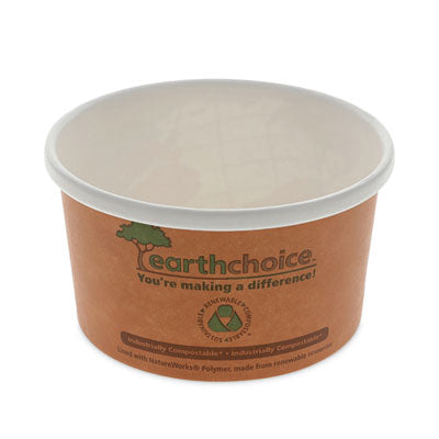 PCTPHSC8ECDI EarthChoice Compostable Soup Cup, Small, 8 oz, 3 .8 x 3.3 x 2.1, Brown, Paper, 500/Carton PACTIV EVERGREEN CORPORATION