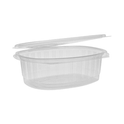 PCTYCA910480000 EarthChoice Recycled PET Hinged Container, 48 oz, 8.87 x 7.25 x 2.93, Clear, Plastic, 190/Carton PACTIV EVERGREEN CORPORATION