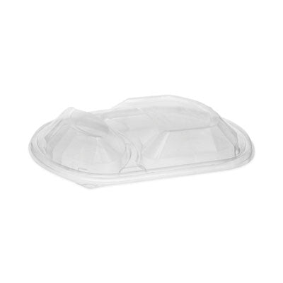 PCTYCN8467H00D0 ClearView MealMaster Lid with Fog Gard Coating, Large 2-Compartment Dome Lid, 9.38 x 8 x 1.25, Clear, Plastic, 252/Carton