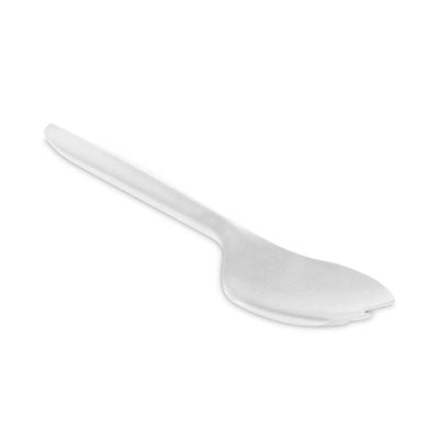 PCTYFWQWCH Fieldware Cutlery, Mediumweight Spork, Plastic, White, 1,000/Carton