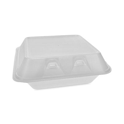 PCTYHLW08030000 SmartLock Foam Hinged Lid Container, Medium, 3 Compartments, 8 x 8.5 x 3, White, 150/Carton