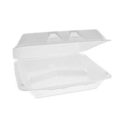 PCTYHLW10030000 SmartLock Foam Hinged Lid Container, X-Large, 3 Compartments, 9.5 x 10.5 x 3.25, White, 250/Carton