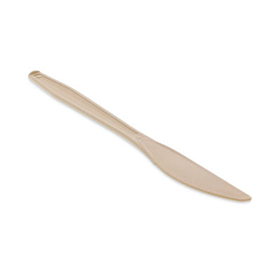 PCTYPSMKTEC EarthChoice PSM Cutlery, Heavyweight Knife, Plastic, Tan, 1,000/Carton PACTIV EVERGREEN CORPORATION