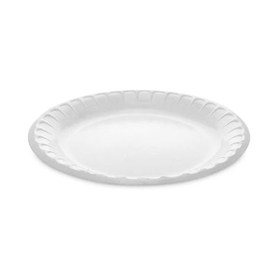 PCTYTK100090000 Placesetter Deluxe Laminated Foam Dinnerware, Plate, 8.88" dia, White, 500/Carton