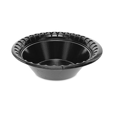 PCTYTKB00120000 Placesetter Deluxe Laminated Foam Dinnerware, Bowl, 12 oz, Black, 1,000/Carton