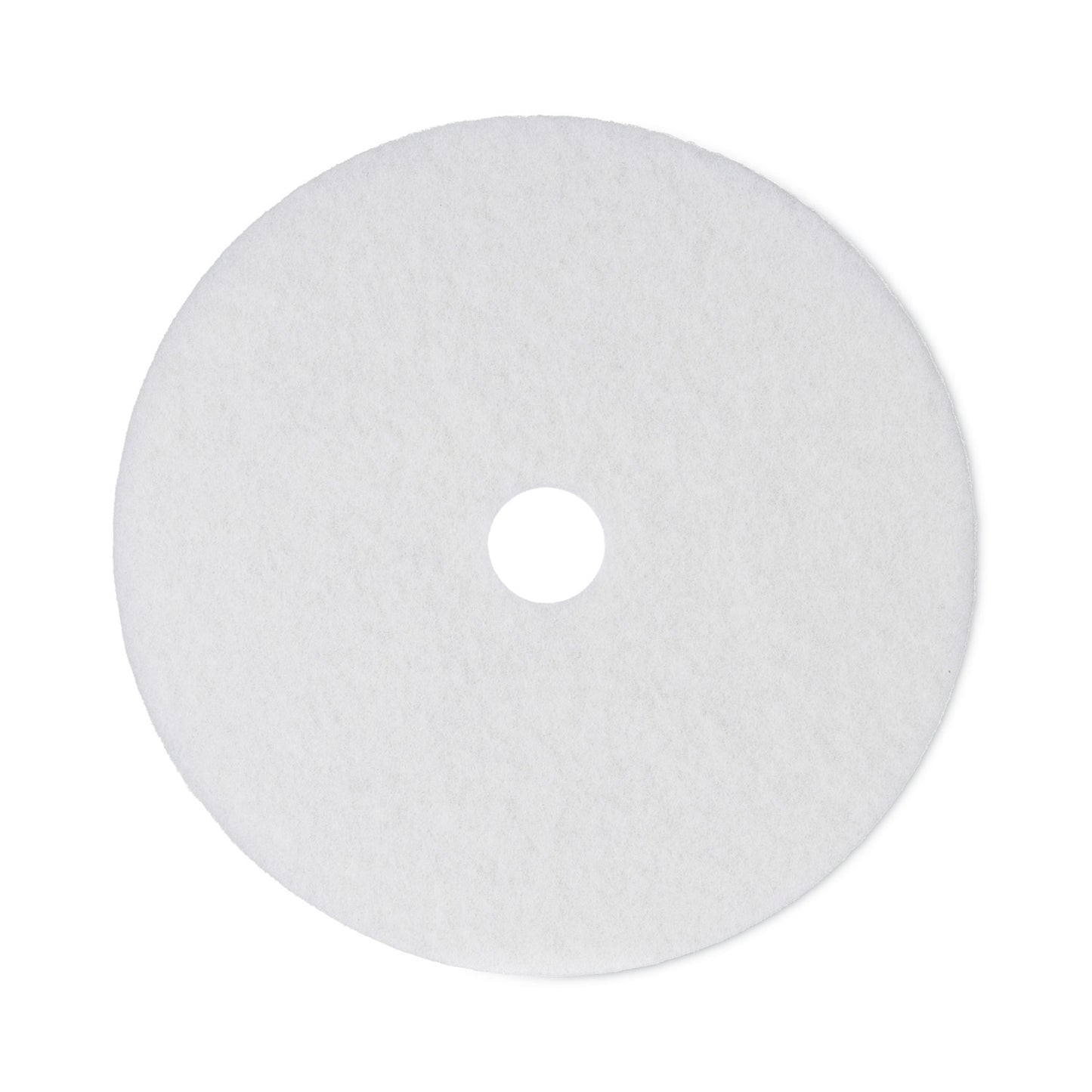 BWK4024WHI Polishing Floor Pads, 24" Diameter, White, 5/carton