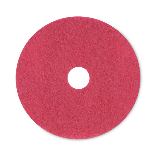 BWK4020RED Buffing Floor Pads, 20" Diameter, Red, 5/carton