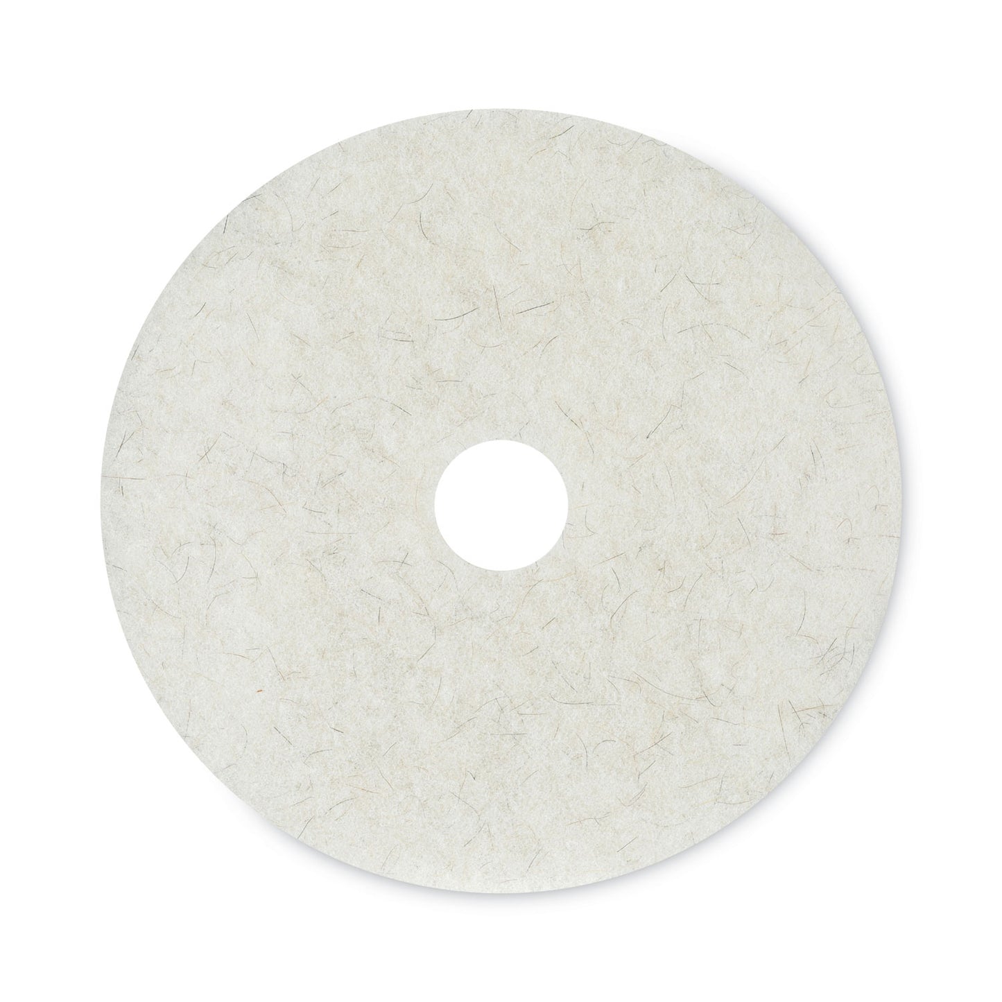 BWK4020NAT Natural Burnishing Floor Pads, 20" Diameter, White, 5/carton