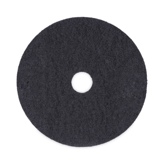 BWK4020BLA Stripping Floor Pads, 20" Diameter, Black, 5/carton