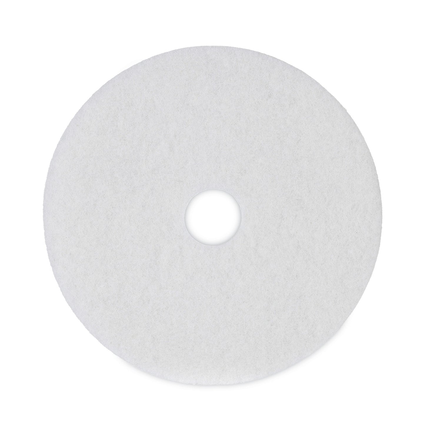 BWK4019WHI Polishing Floor Pads, 19" Diameter, White, 5/carton